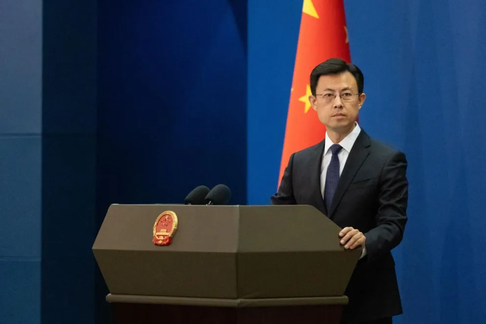 El portavoz chino Guo Jiakun. Foto: EFE