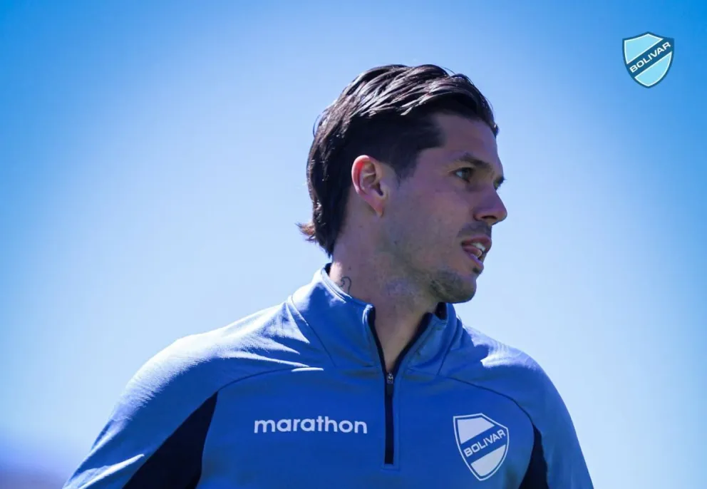 Rodríguez durante un entrenamiento celeste. Foto: Club Bolívar.