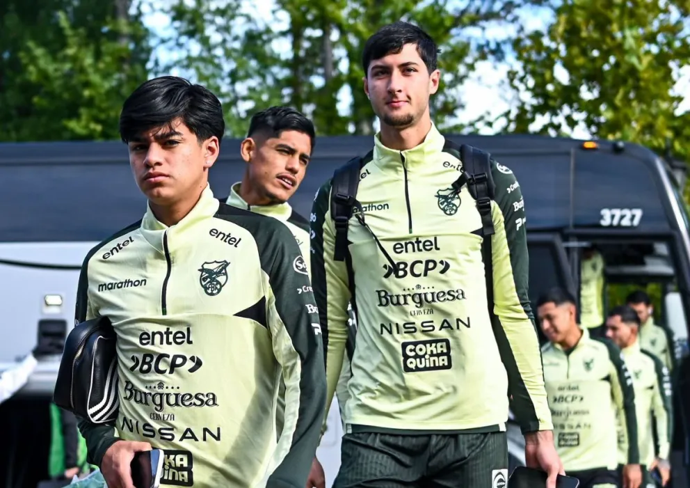 Jesús Maraude (izq.), Fernando Nava y Gerónimo Govea, jugadores de la Selección nacional. Foto: La Verde - FBF