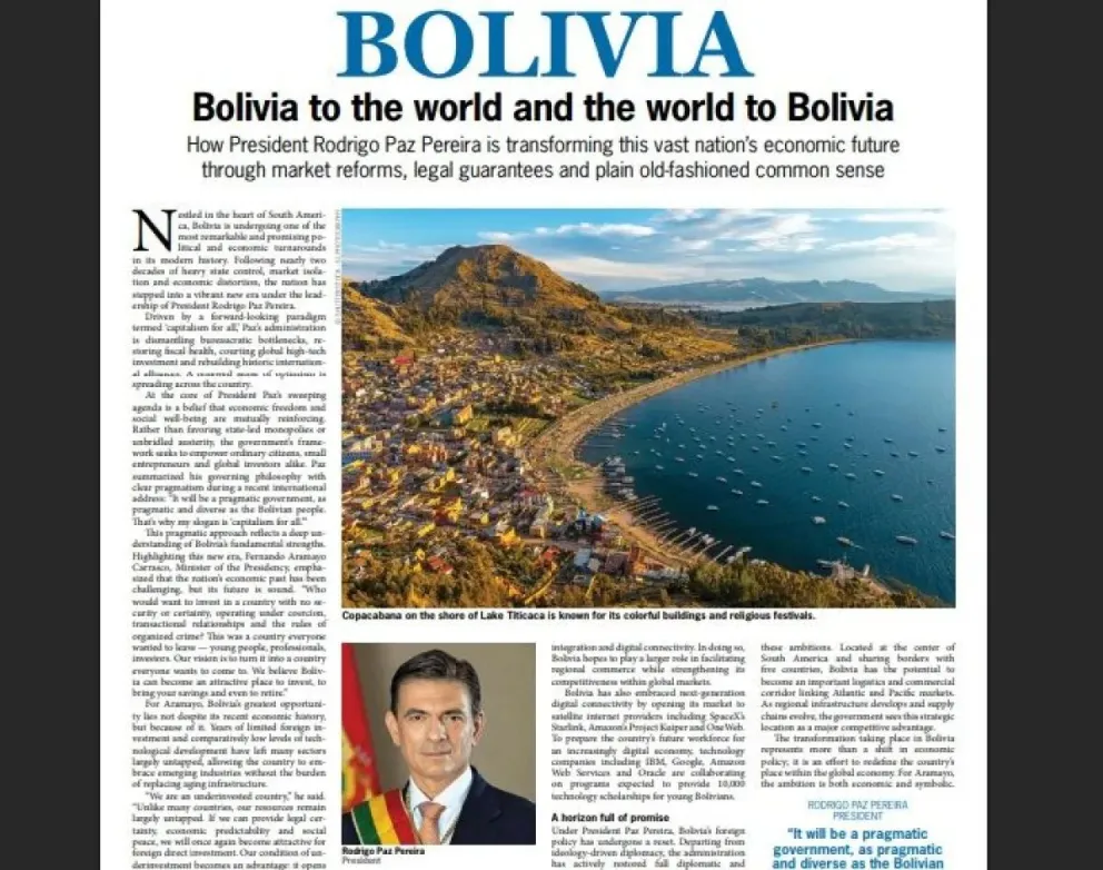 Portada de la separata publicada por el medio estadounidense 