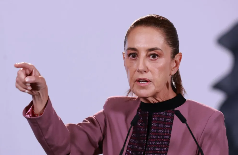 La presidenta de México, Claudia Sheinbaum, este martes durante una rueda de prensa. Foto: EFE