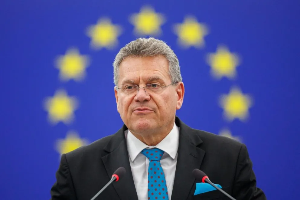 El comisario europeo de Comercio, el eslovaco Maros Sefcovic. Foto: EFE