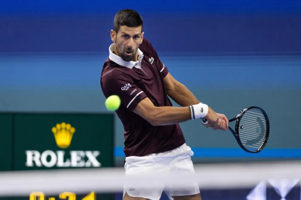Djokovic durante su encuentro. Foto: EFE.