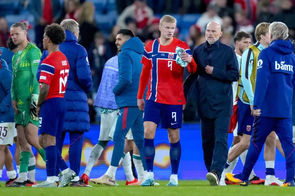 Haaland, en un partido anterior de la Liga de Naciones. Foto: EFE.