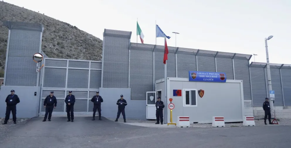 Centro de detención de migrantes gestionado por Italia en Albania, el 1 de noviembre de 2025. Foto: EFE