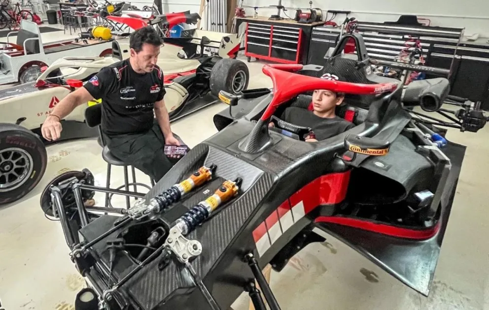  Lucas Careaga durante los tests que realiza en los Estados Unidos. Crédito; Presan Careaga