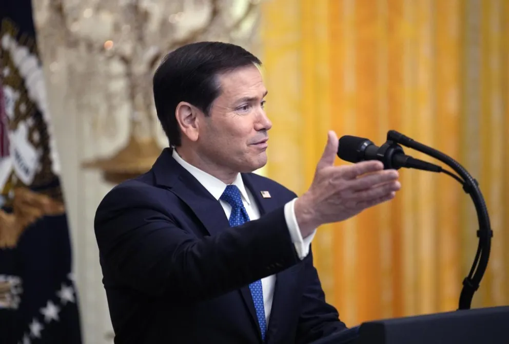 El Secretario de Estado de EE.UU., Marco Rubio, fue captado el pasado 30 de septiembre, durante un acto ofrecido en la Casa Blanca, en Washington DC (EE.UU.). Foto: EFE