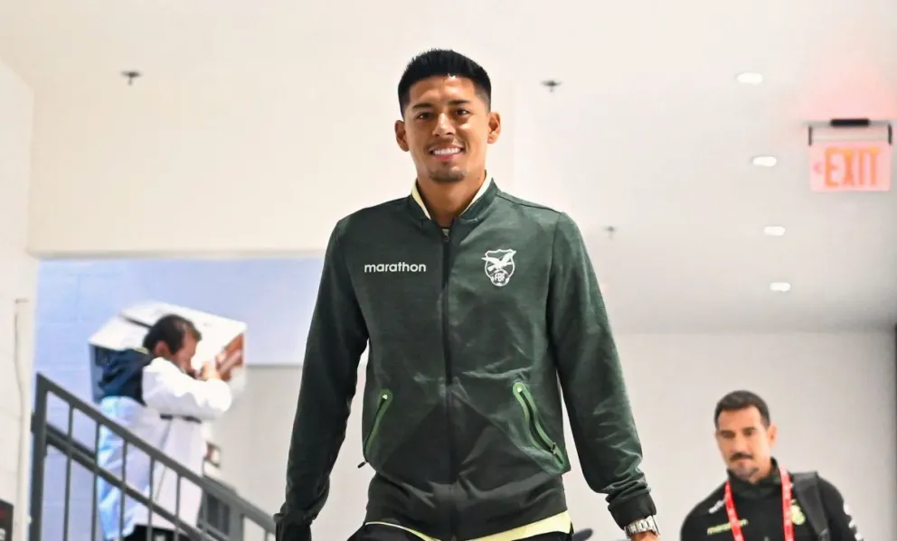 Vaca con la Selección nacional en la fecha FIFA. Foto: FBF.