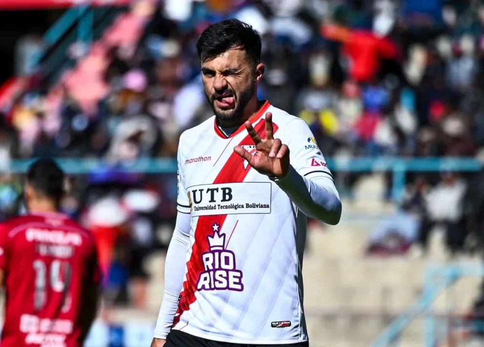 Triverio celebra uno de los goles que anotó este año en Always Ready. Foto: CAR