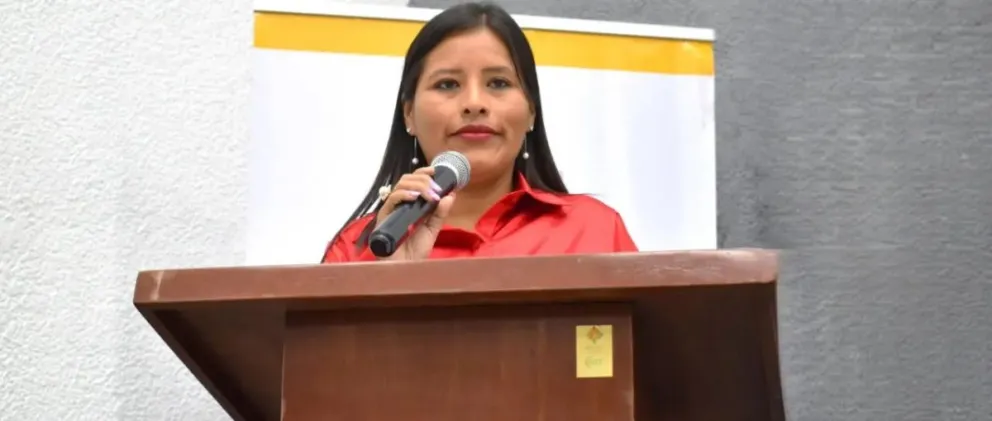 Vocal del Tribunal Supremo Electoral, Celedonia Cruz. Foto: Unitel