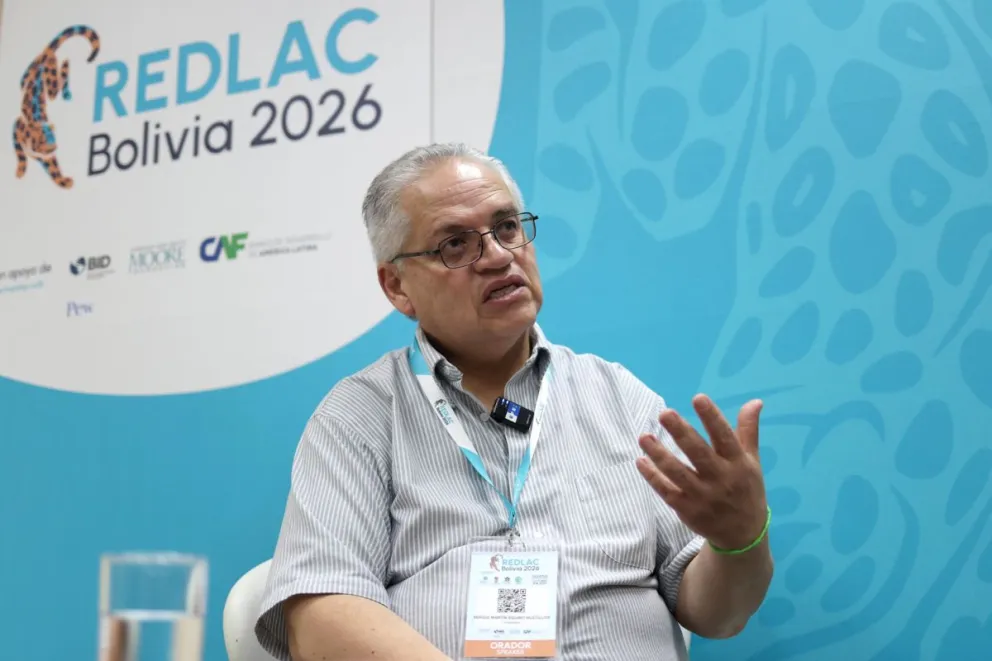 El director de la privada Fundación para el Desarrollo del Sistema Nacional de Áreas Protegidas (Fundesnap), Sergio Eguino, habla durante una entrevista con EFE en Santa Cruz (Bolivia). EFE