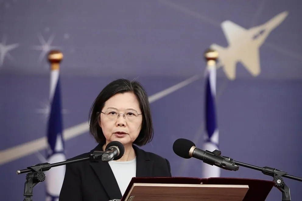 La expresidenta de Taiwán Tsai Ing-wen durante un acto en 2023. Foto: EFE 