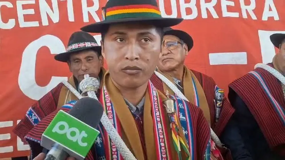 El ejecutivo de los Túpac katari. Rolando Choque. Foto: RKC