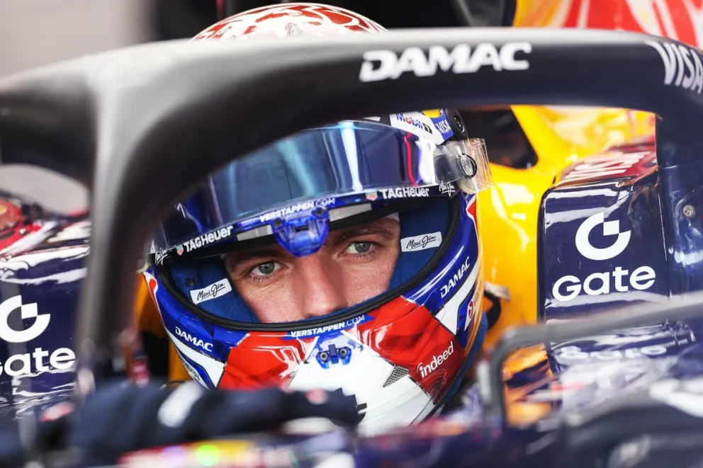 Max Verstappen, piloto de Red Bull, durante los entrenamientos del Gran Premio de Singapur. Foto: EFE