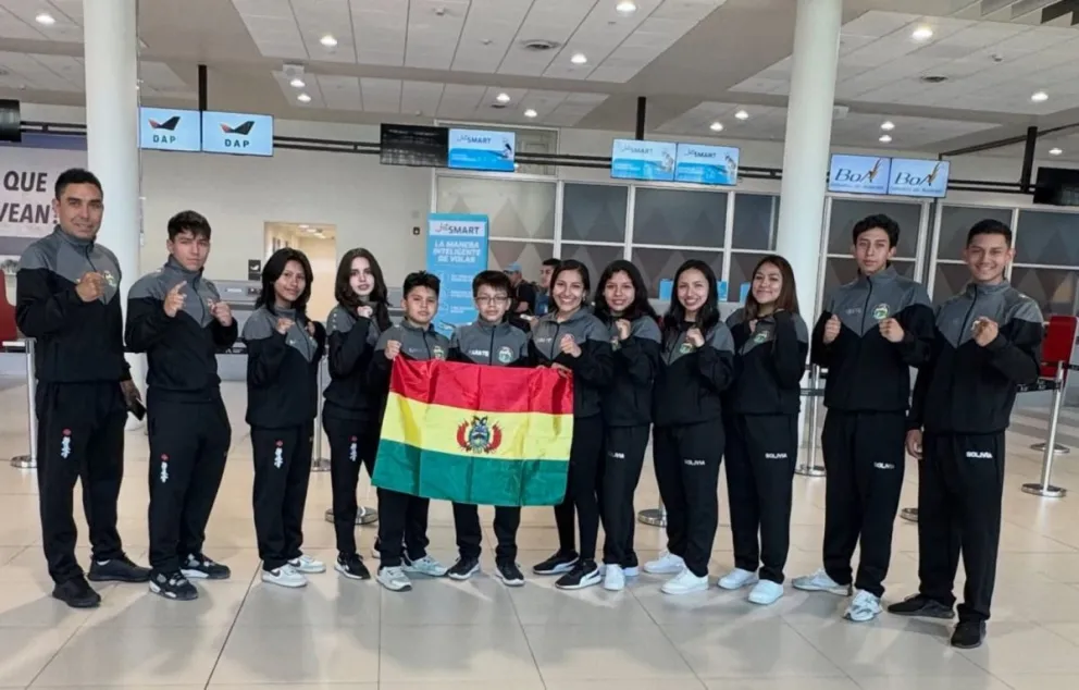 Parte del equipo nacional que viajó al Sudamericano. Foto: Redes Sociales.