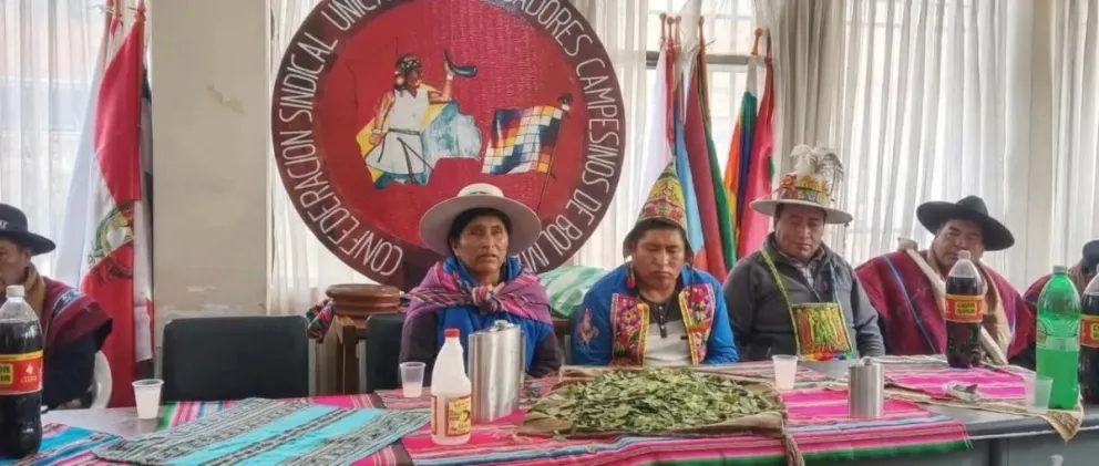 La convocatoria fue impulsada por el Comité Ejecutivo Nacional de la organización, encabezado por David Quispe Machaca. Foto: Unitel