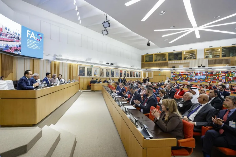Imagen de archivo del interior de la sede de la Organización de Naciones Unidas para la Alimentación y la Agricultura (FAO) en Roma. EFE/EPA/FABIO FRUSTACI