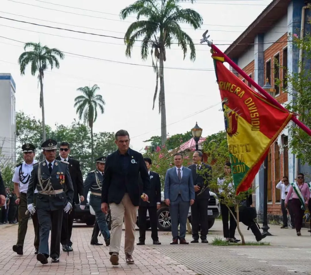 Este domingo, el presidente Rodrigo Paz visitó Pando. Foto: GOBCOM BOLIVIA
