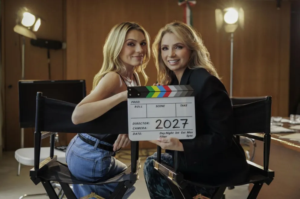 La exprimera dama de México Angélica Rivera anunció el inicio de la producción de una serie autobiográfica junto a su hija, la actriz Sofía Castro, que se estrenará en Netflix en 2027. Foto: EFE