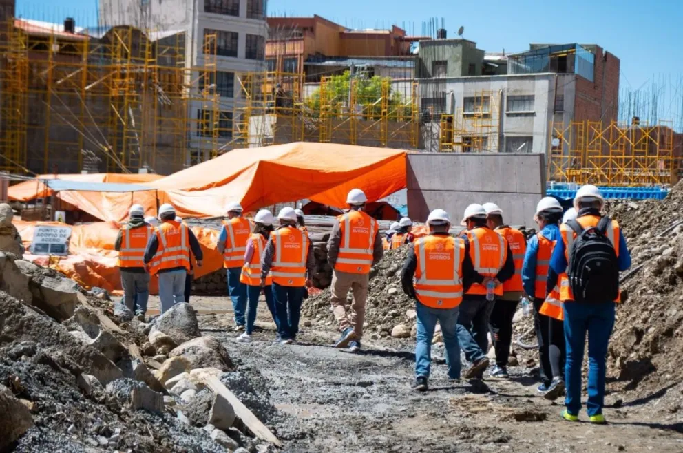 Las obras que se realizan en el estadio de la zona de Tmebladerani. Foto: CB