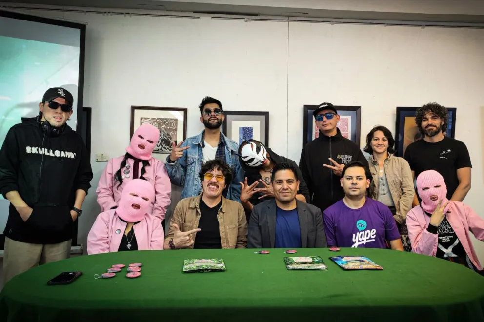 Organizadores, artistas y representantes de la Alcaldía de La Paz en la presentación del Següentock 2026. Foto: GAMLP
