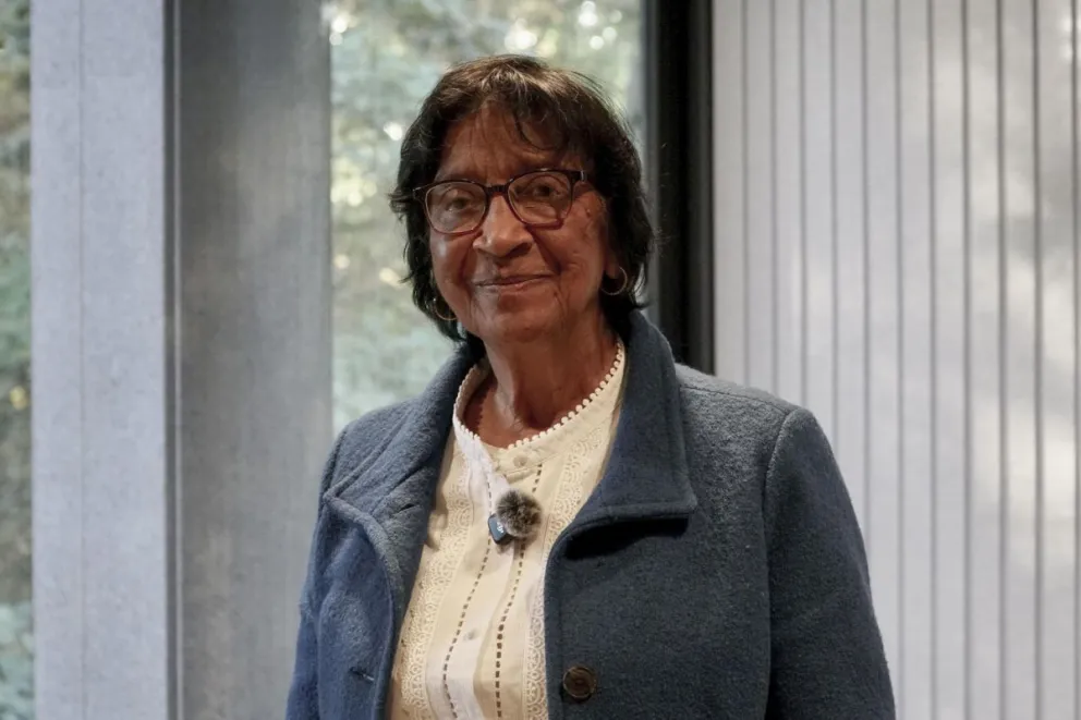La jueza Navi Pillay, Nobel de la Paz que conoció el apartheid, juzgó el genocidio de Ruanda y presidió la investigación de la ONU en Gaza, durante una entrevista con EFE. 
