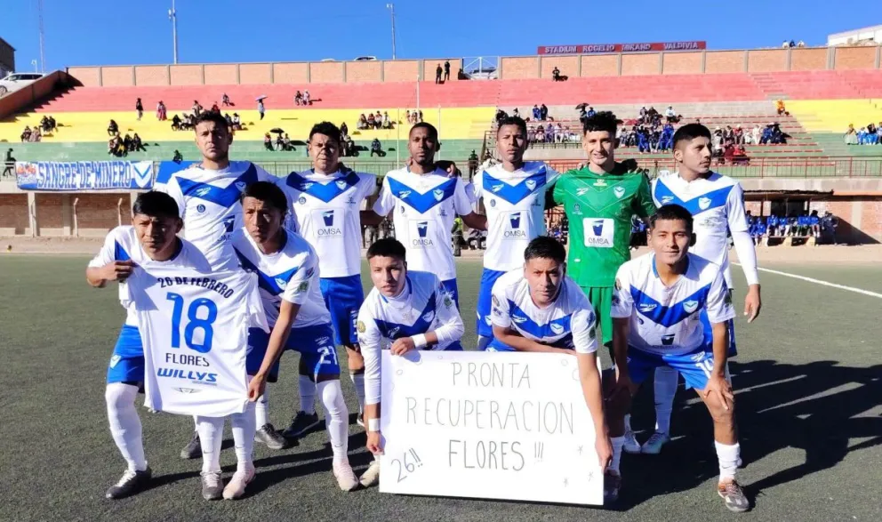 El plantel de 26 de Febrero en uno de sus partidos de fase de grupos de la Copa. Crédito: Radio Cumbre