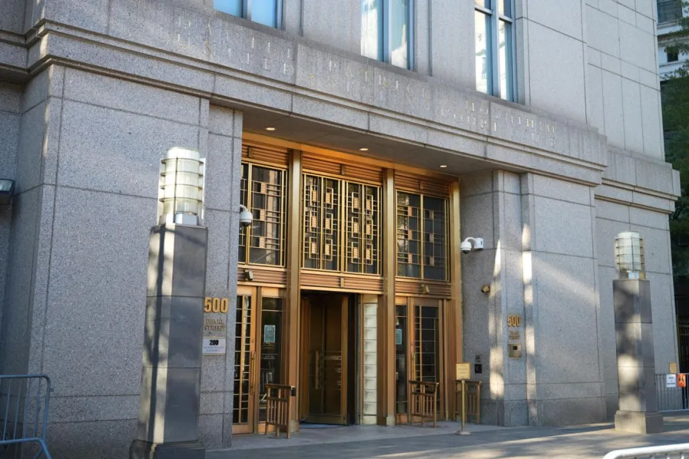 La fachada del Tribunal Federal de Nueva York este jueves en Nueva York (EE.UU.). Foto: EFE/