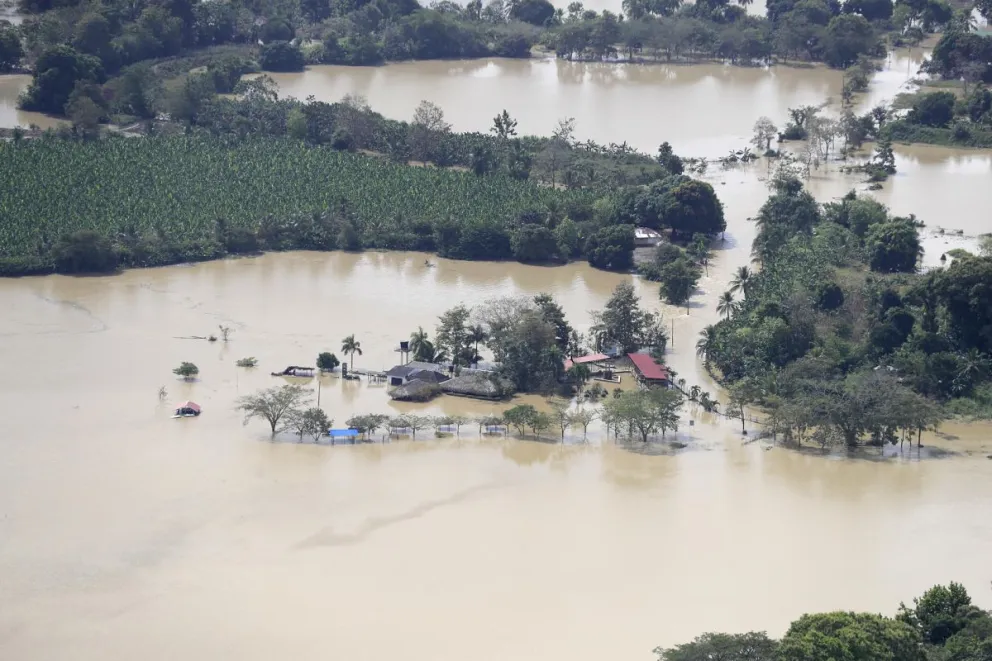 Una zona afectada en febrero pasado por las inundaciones en el departamento de Córdoba (Colombia). Foto: EFE