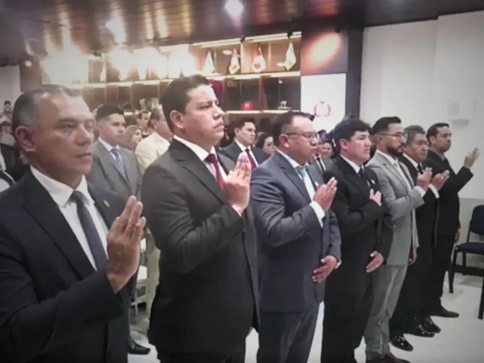 Las nuevas autoridades departamentales de la Fiscalía General del Estado. Foto: Captura de video 