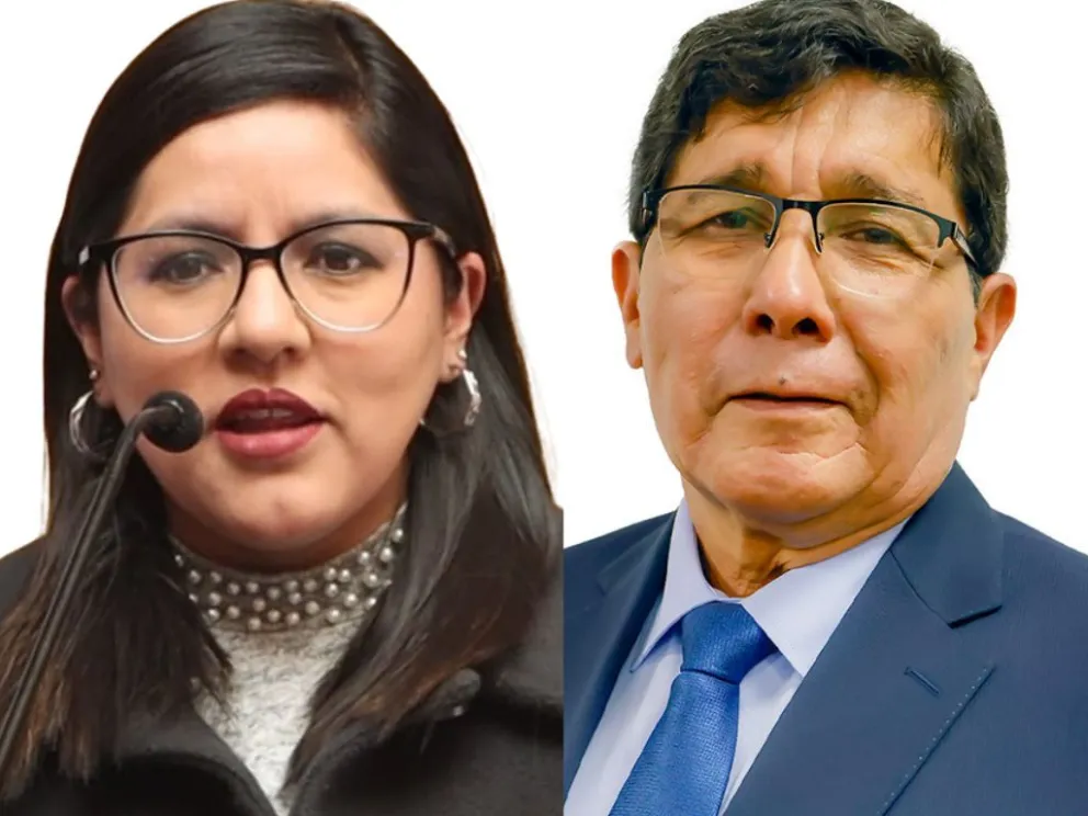 La diputada Lissa Claros y el senador José Sánchez, nuevos jefes de bancada de Libre. Fotos: RRSS de Claros y Senado 