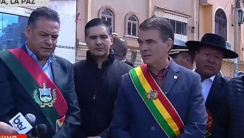 El presidente Rodrigo Paz en Laja. Foto: Captura de la imagen