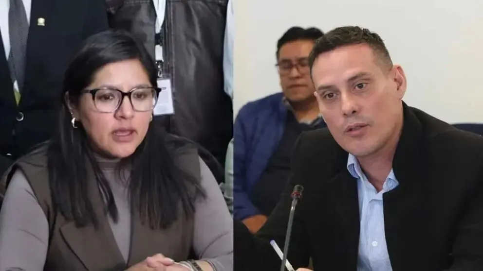 La diputada Lissa Claros y su colega Rafael López. Foto: Opinión