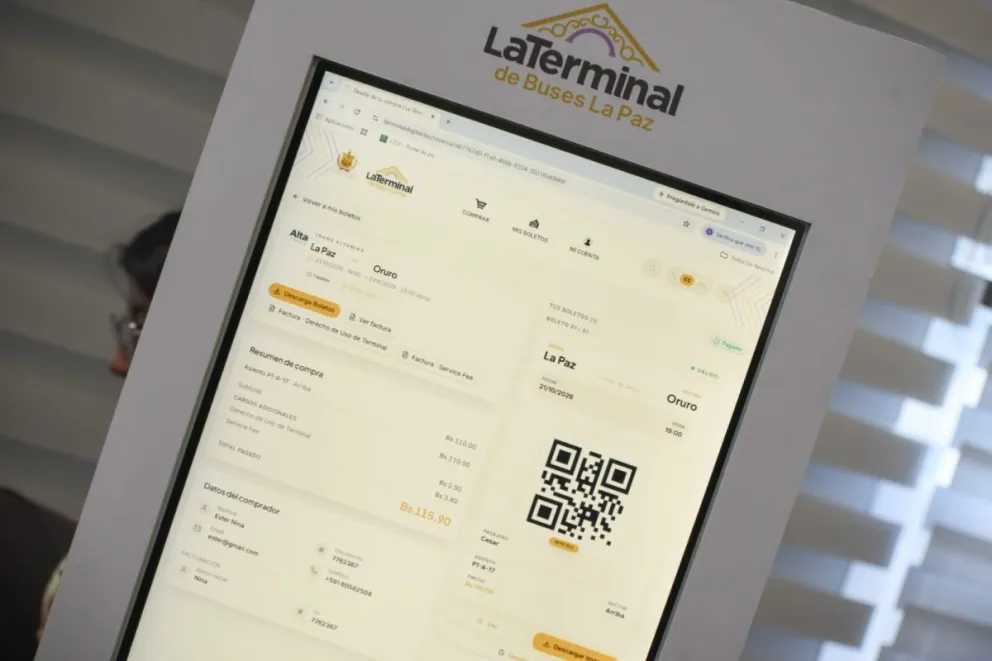 La aplicación "Terminal Digital La Paz" entrará en funcionamiento en las próximas semanas. Foto AMUN