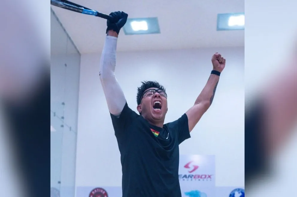 Moscoso festeja eufóricamente tras ganar su partido. Foto: PARC.