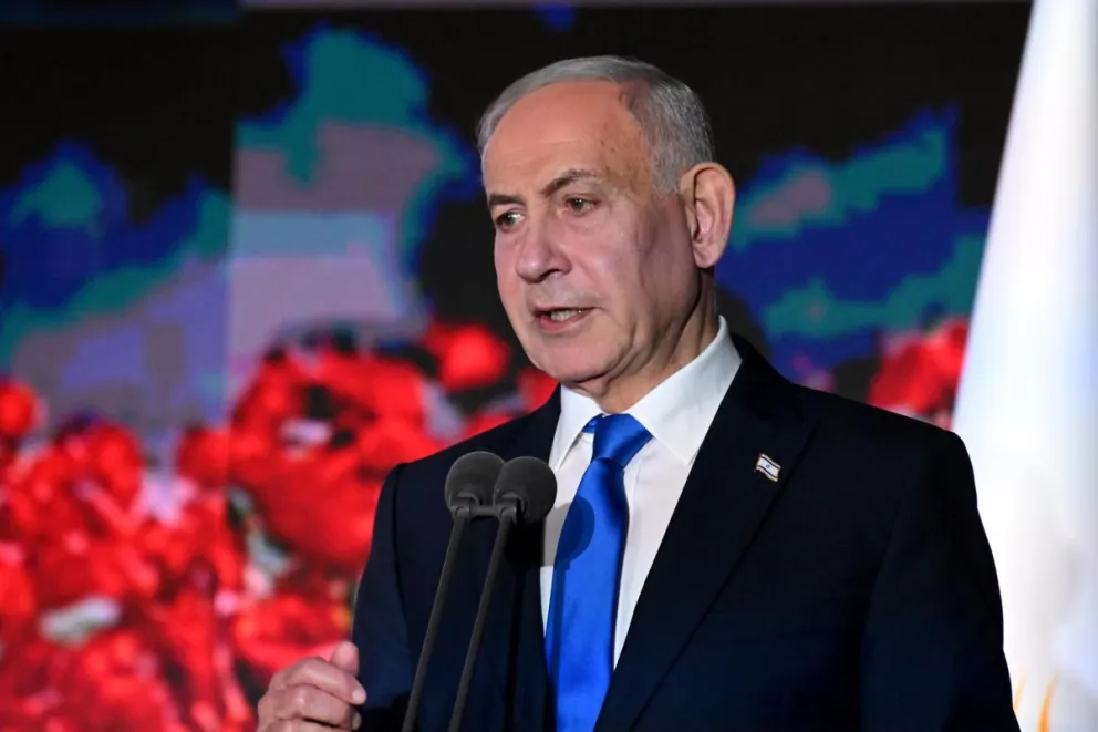 El primer ministro israelí, Benjamin Netanyahu, el pasado 5 de octubre durante un discurso en el Monte Herzl de Jerusalén. Foto: EFE