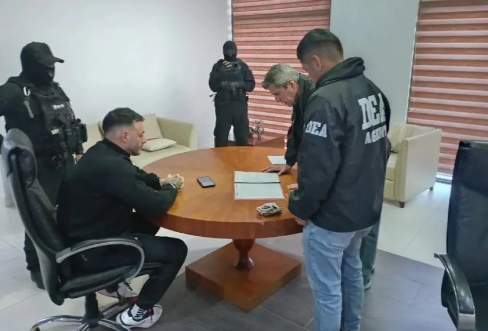 Sebastián Marset fue capturado en un operativo policial en Santa Cruz. Foto ABI