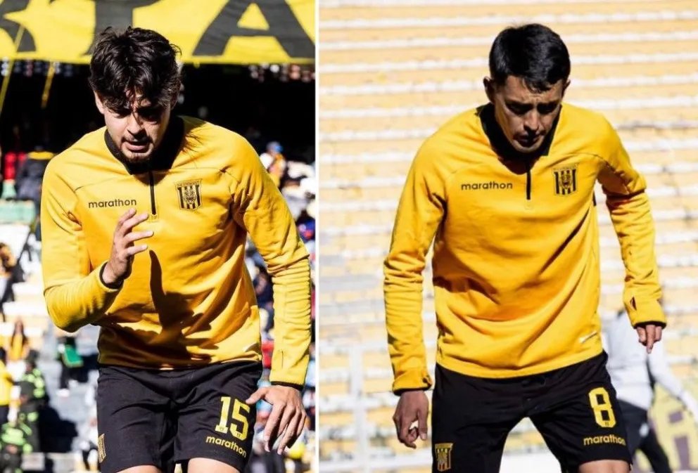 Santiago Arce (izq.) y Kevin Salvattierra, jugadores de The Strongest: Fotos: Club The Strongest