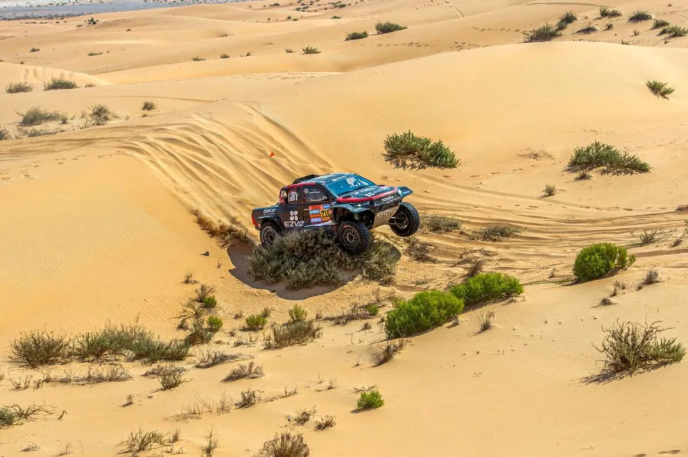 Imagen de archivo del Dakar 2025 en Shubaytah, Arabia Saudita. Crédito: EFE