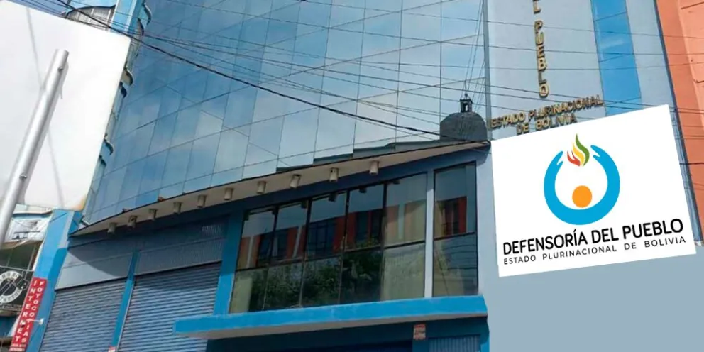 Fachada de la Defensoría del Pueblo, en La Paz. Foto Defensoría del Pueblo
