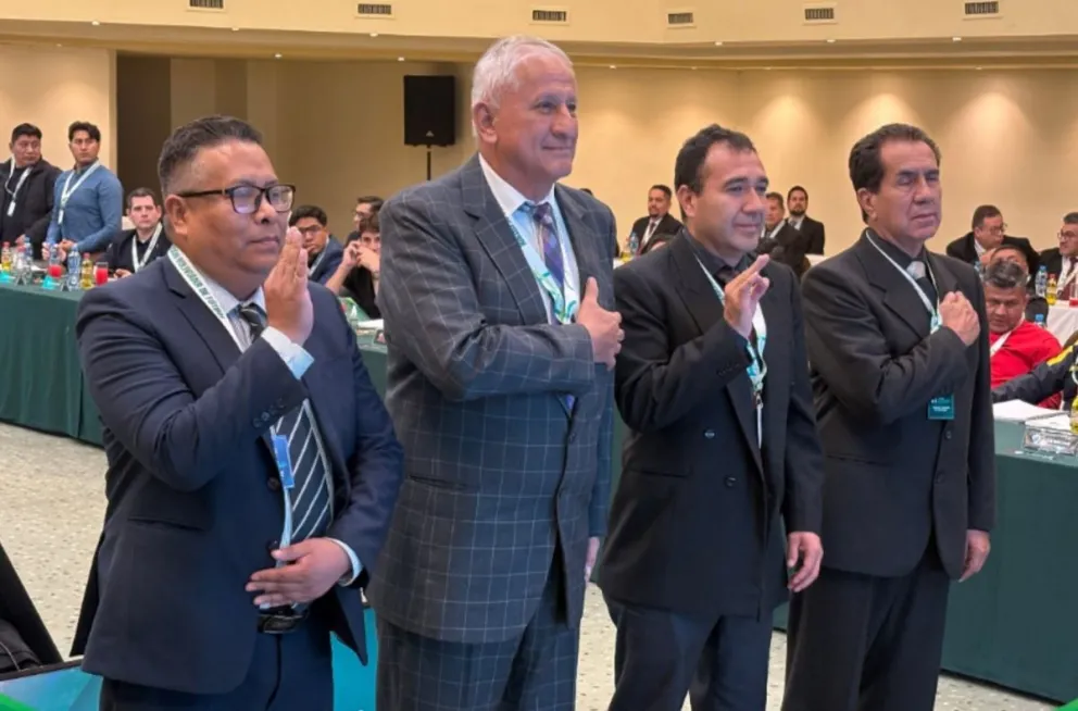 Posesión del Tribunal Superior de Apelación, que preside Marcos Goitia. Crédito: Fútbol Canal