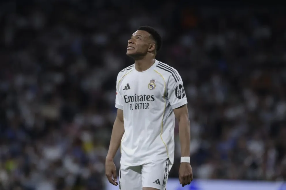 El futbolista francés Kylian Mbappé en un partido con el Real Madrid. Foto: EFE