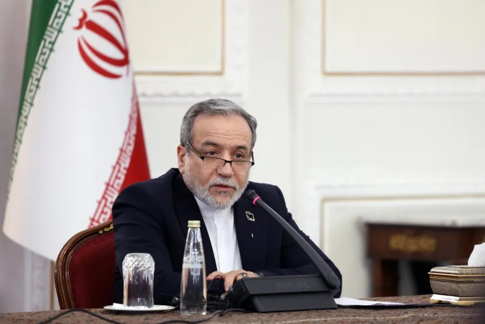 El ministro de Asuntos Exteriores iraní, Abás Araqchí, el pasado 19 de octubre durante una rueda de prensa en Teherán, Irán. Foto: EFE