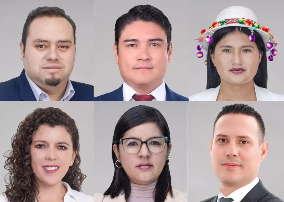 Los nuevos jefes de bancada de los partidos con representación en la Asamblea. Foto: Compuesto por Visión 360