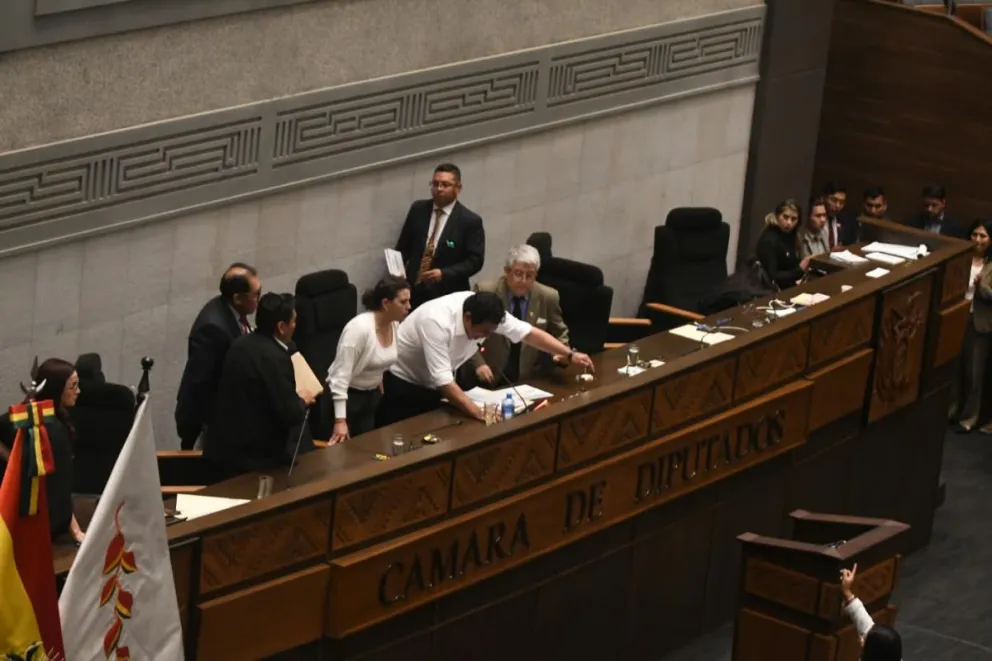 La sesión en la que se eligió a la directiva de Diputados. Foto: APG 