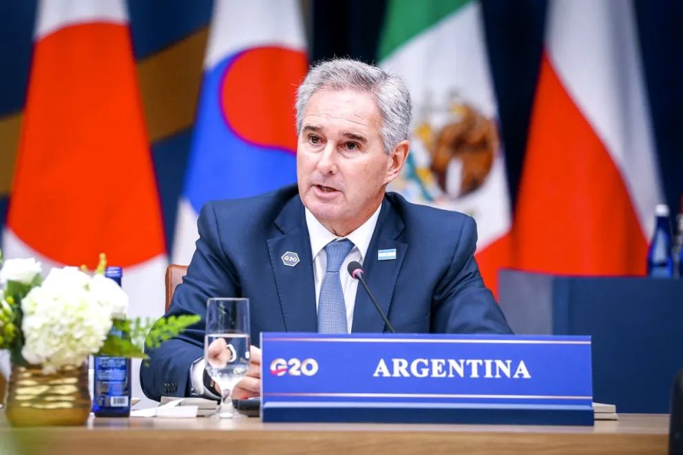 El ministro de Relaciones Exteriores, Comercio Internacional y Culto de Argentina, Pablo Quirno, el viernes, en Atlanta (Estados Unidos). Foto: EFE